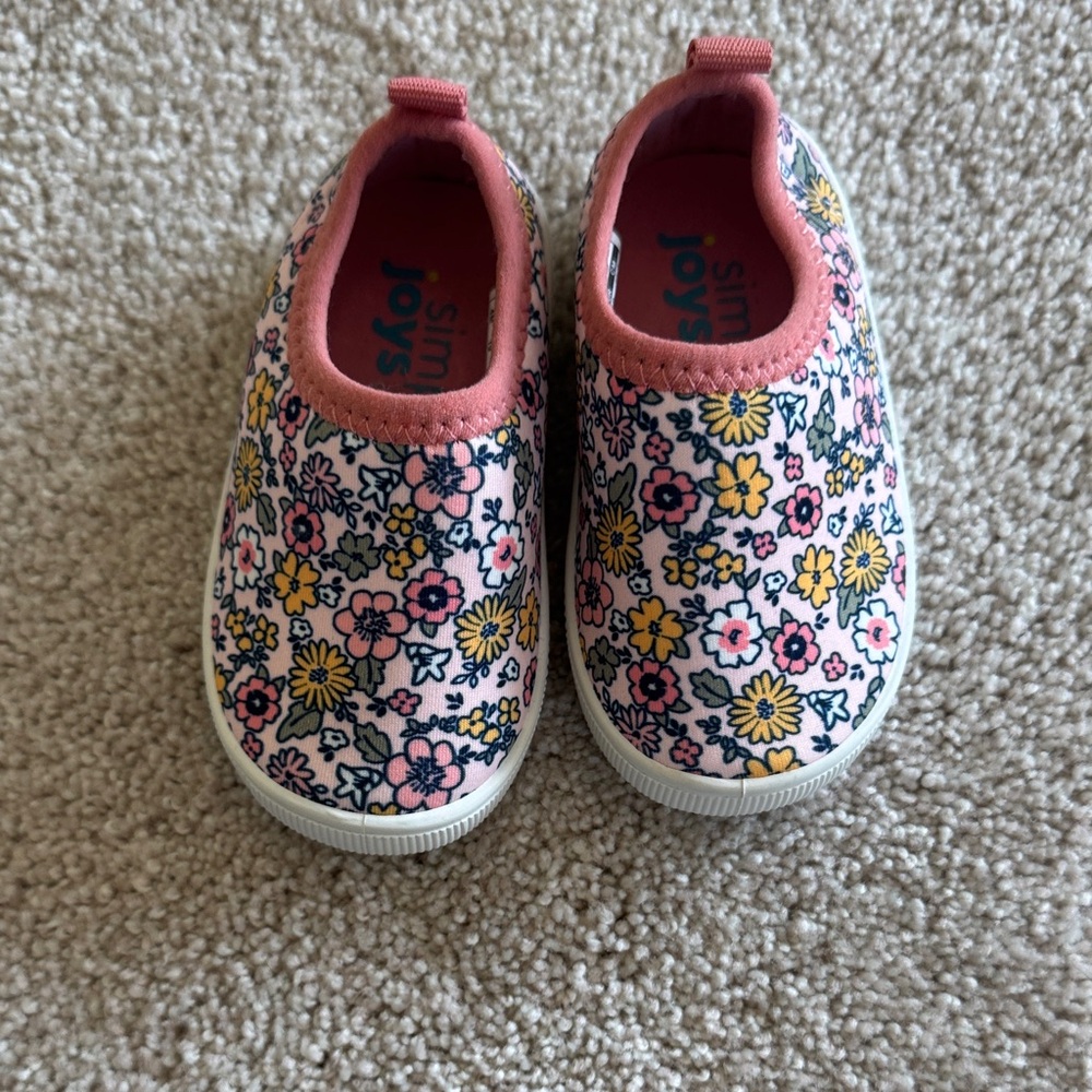 Joys by Carter Floral Kids Slip-On Shoes - Pink size 4m